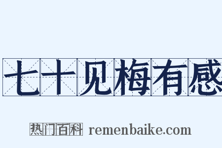 七十见梅有感是什么意思的图片